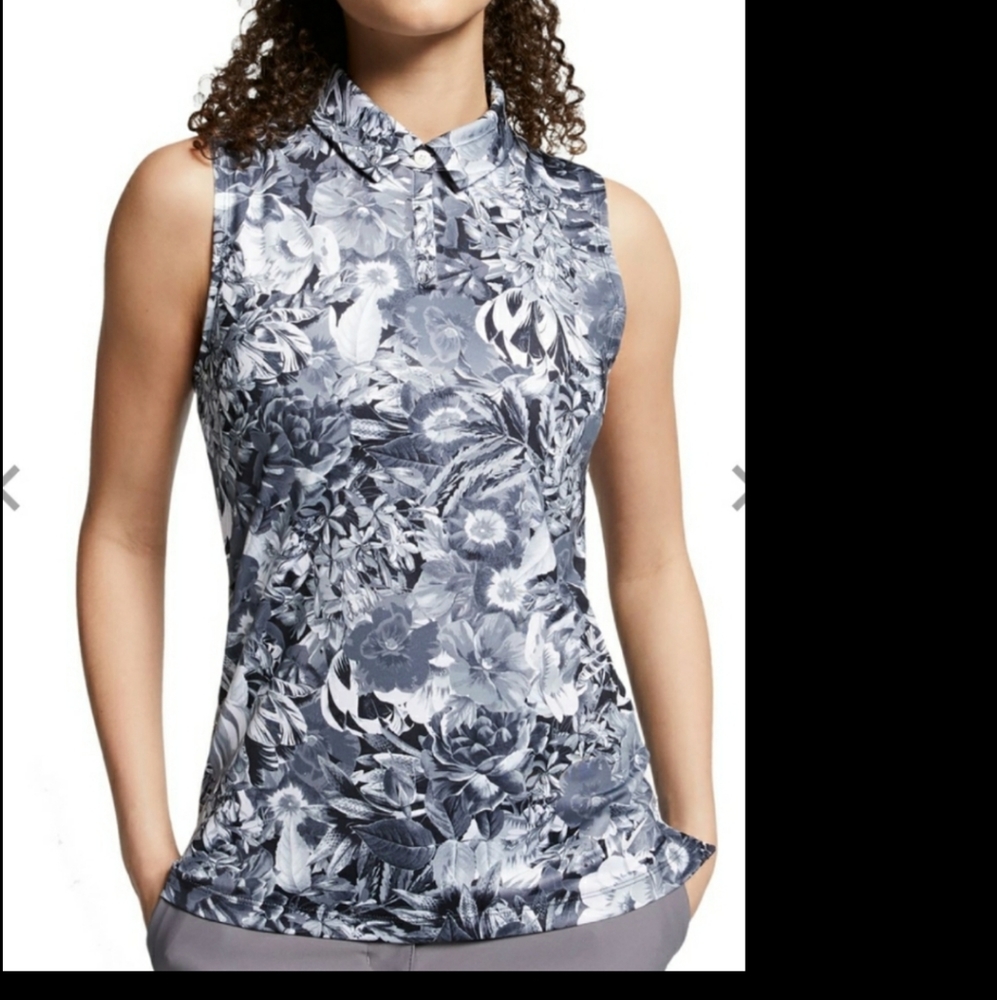 NWT WOMENS NIKE FLORAL GILF POLO